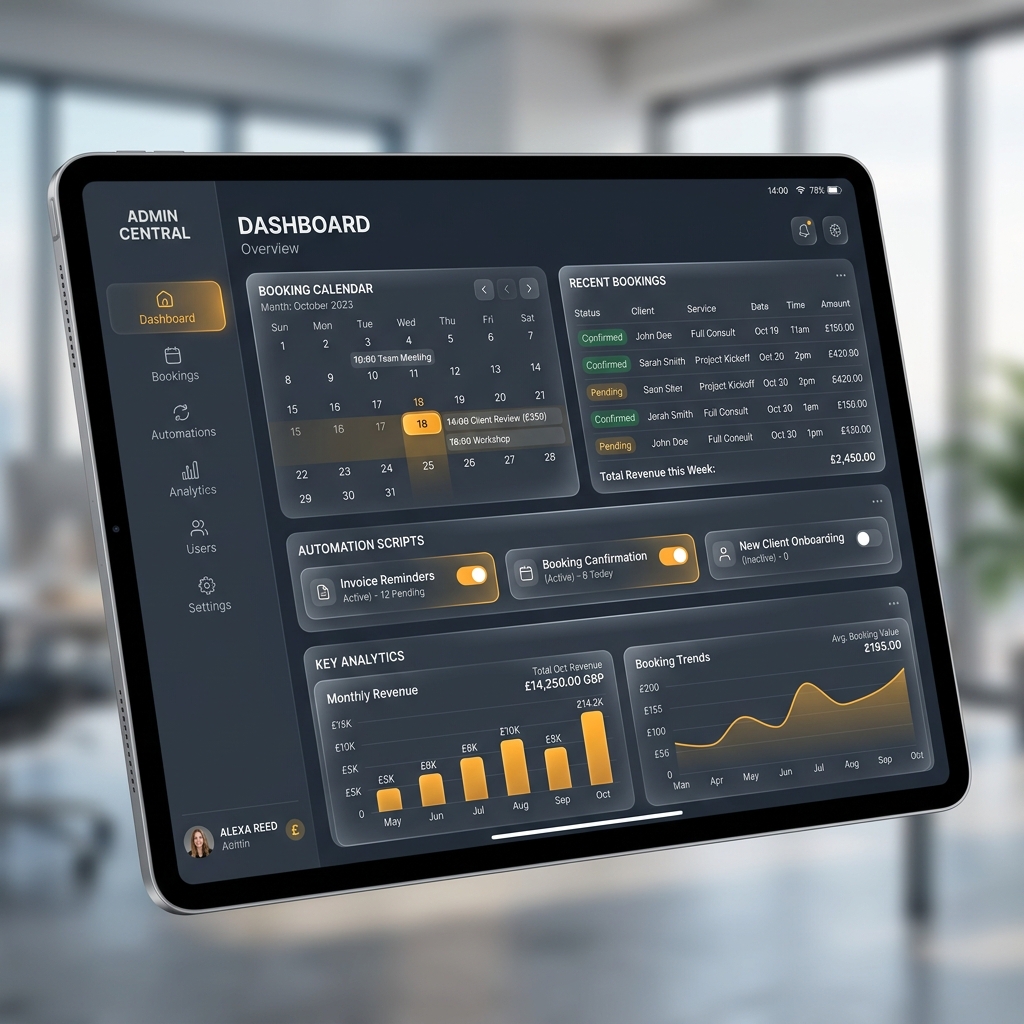 Automation Dashboard Mockup
